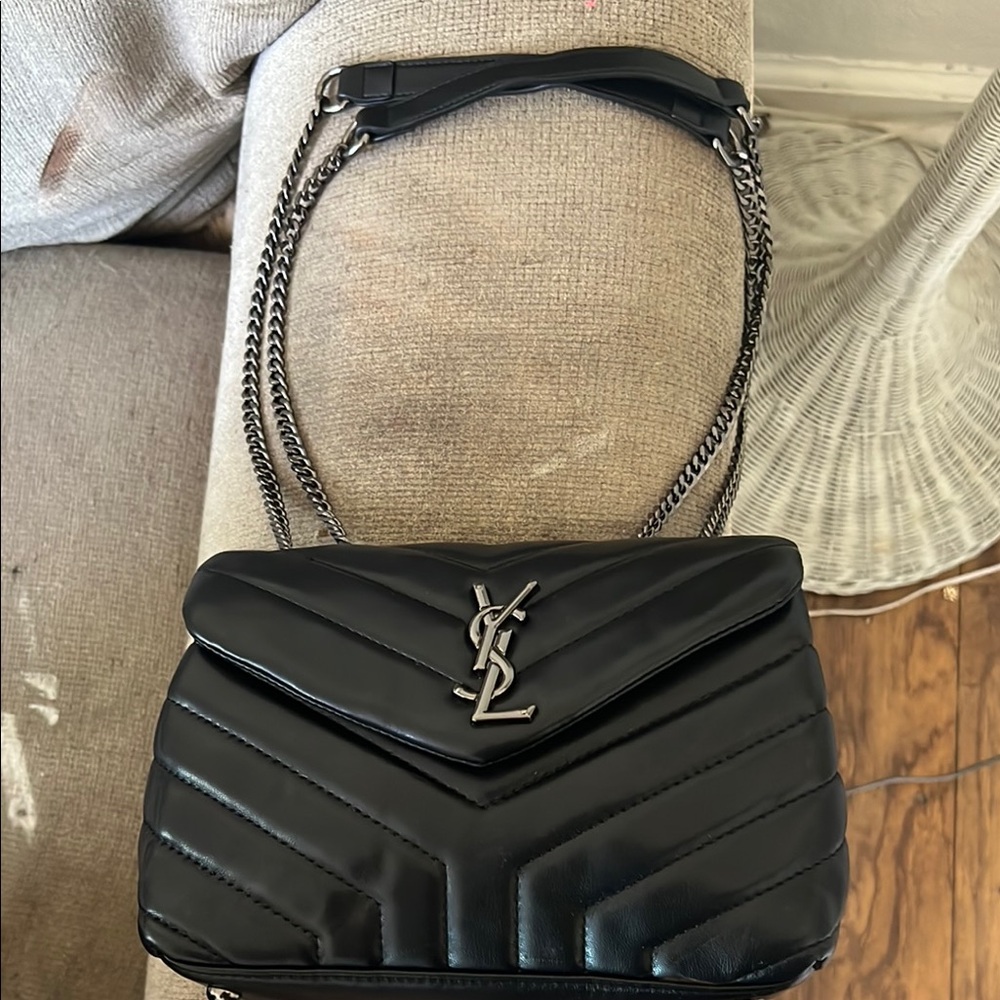 Black Quilted Leather Shoulder Bag